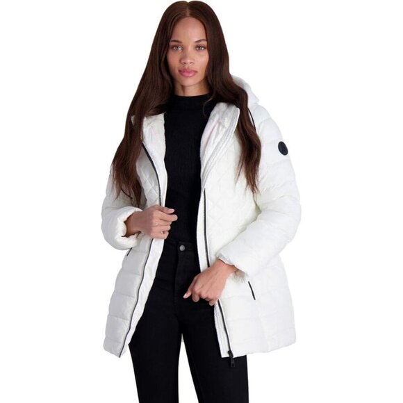 Steve Madden Women's Glacier Shield Winter Puffer Coat with Faux Fur Lining M - Picture 3 of 5